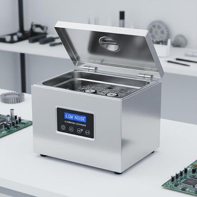 Ultrageluidsreiniger voor tafels met laag geluidsniveau, met inbegrip van een tank van roestvrij staal, ontworpen voor reiniging in verschillende industrieën