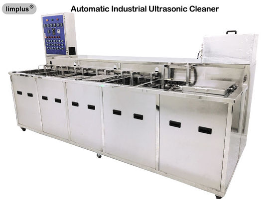 De multitank Industriële Ultrasone Schonere Machine met het Spoelen van Drogend Systeem voor Olie ontvet